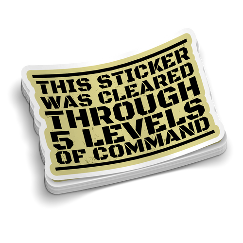 This Sticker Was Cleared | Funny Military Stickers