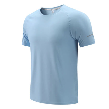 Men Gym T-shirt Quick Dry Sport Short Sleeve
