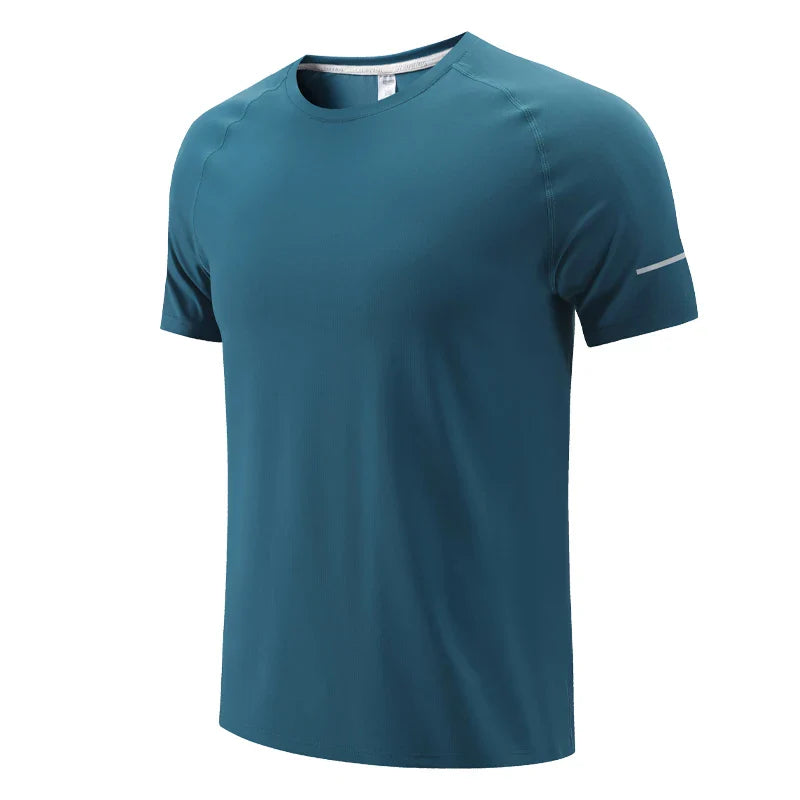 Men Gym T-shirt Quick Dry Sport Short Sleeve