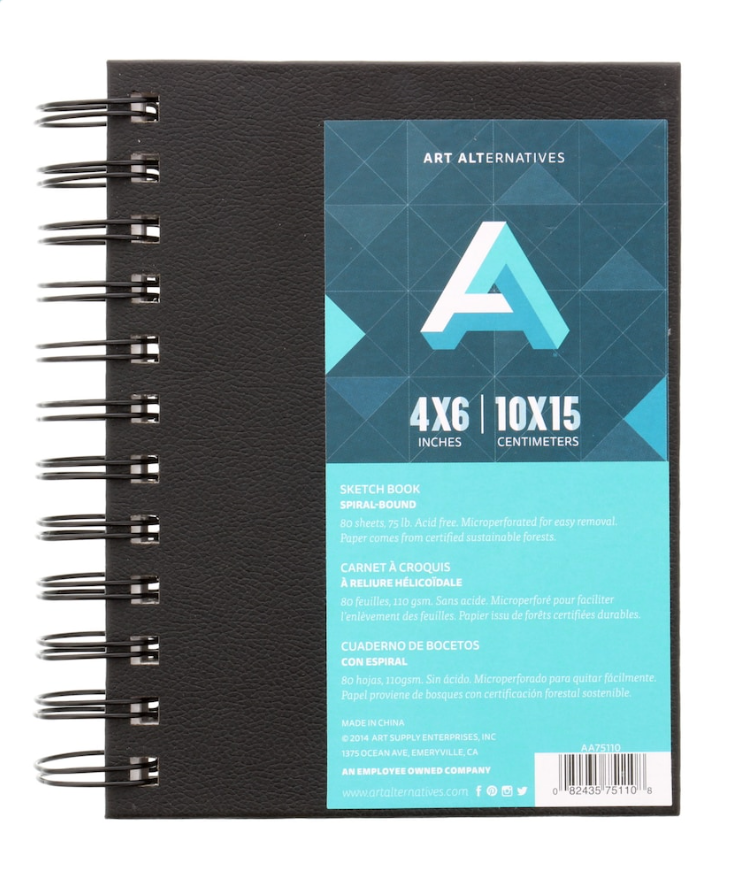 Art Alternatives Spiral-Bound Sketch Book 4x6"