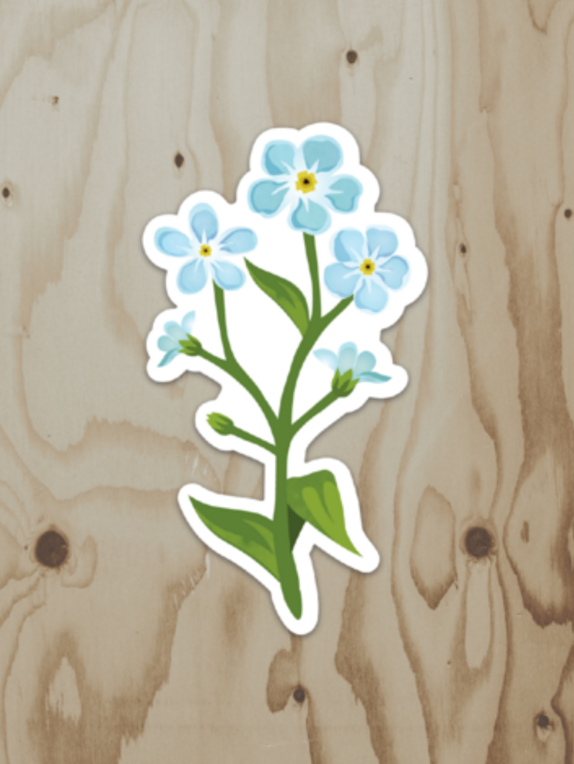 Forget Me Not Bouquet Sticker