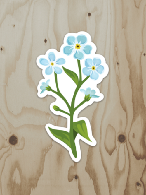 Forget Me Not Bouquet Sticker