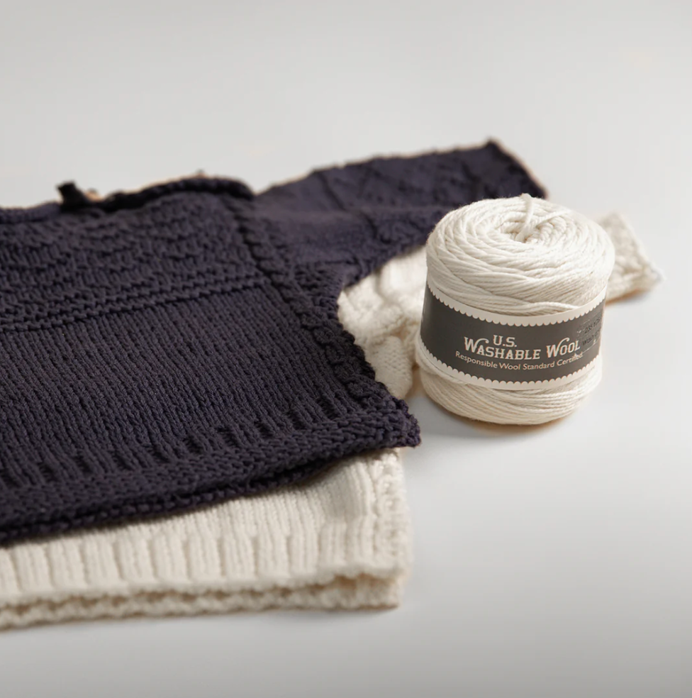 Appalachian Baby IVORY WHITE Wool Gansey Kit