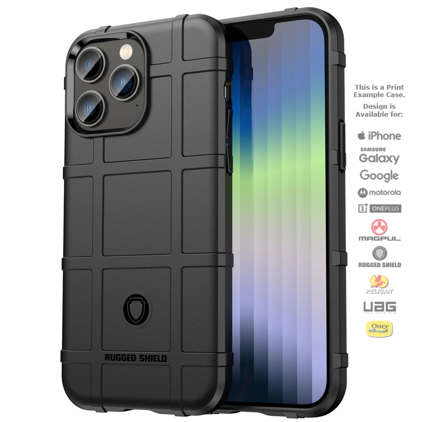 Rugged Shield Branded Solid Color TPU Cases for all Apple iPhone Models