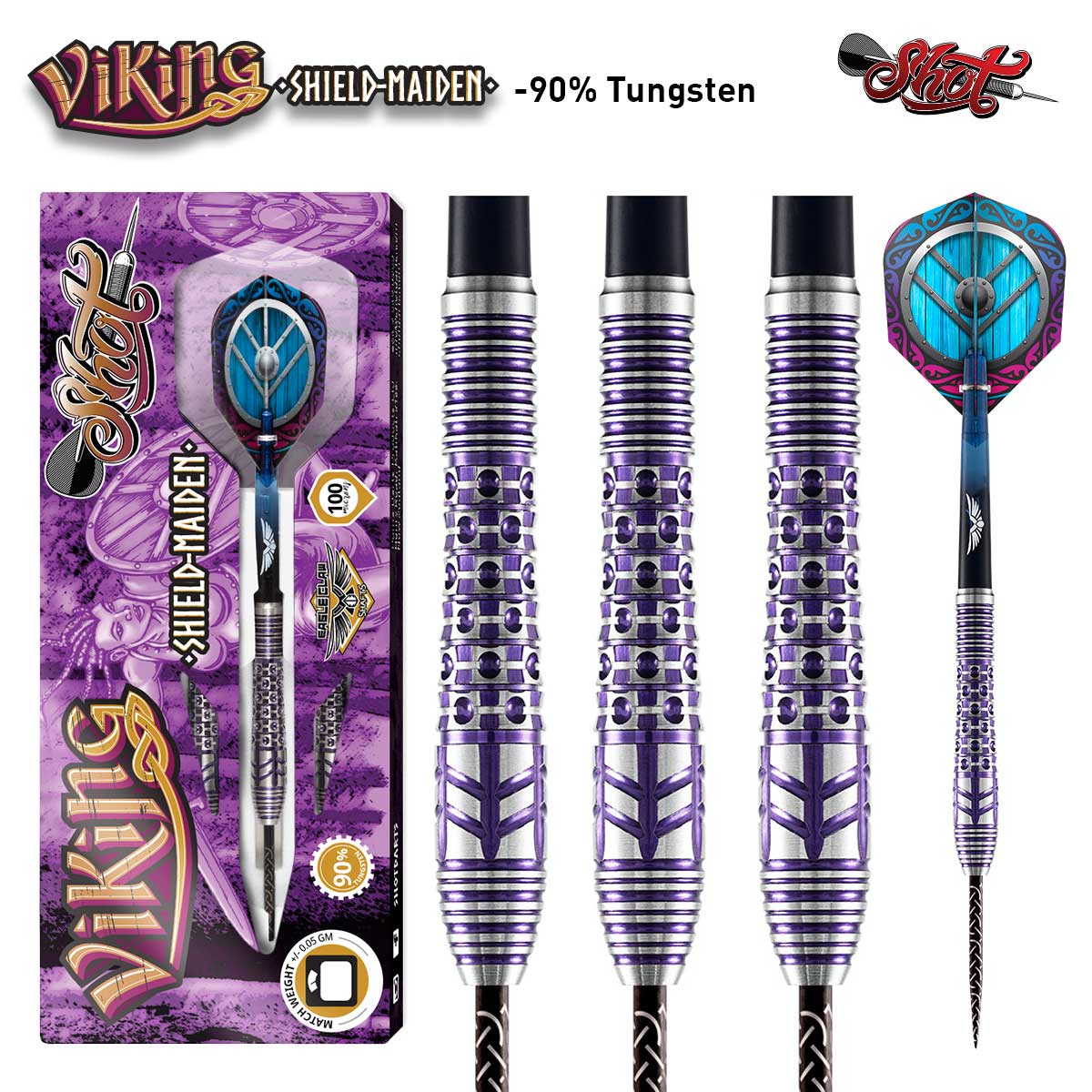 SHOT Viking Shield Maiden Darts - 90% Tungsten - 27g
