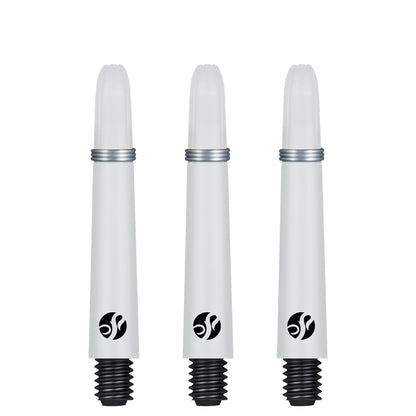 SHOT - Koi CARBON Dart Shafts - White