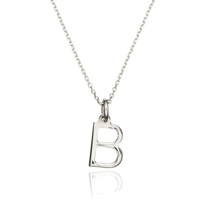 Silver Initial Letter Necklace