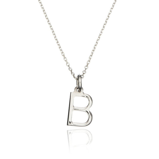 Silver Initial Letter Necklace