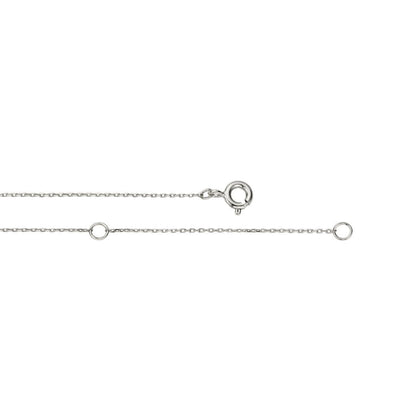 Solid White Gold Curve Initial Letter Necklace