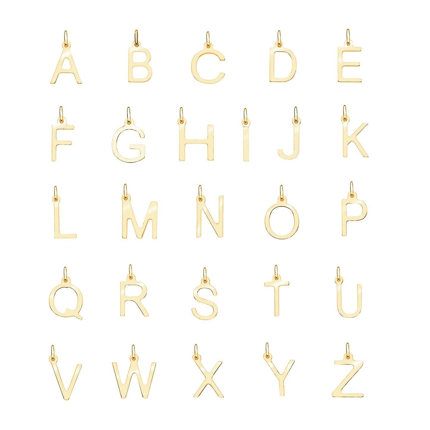 Gold Individual Initial Charm