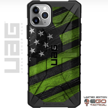 Red, Blue, Green or Yellow Wooden US American Flag Custom Printed Case Design for Apple, Samsung, Google & Motorola Phone Models