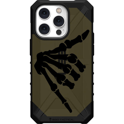 Shaka Hang Loose Skeleton Hand on US Military Camouflage Custom Printed Case Design for Apple, Samsung, Google & Motorola Phone Models
