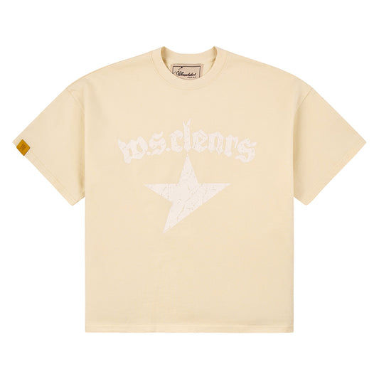 Logo Tee | Creme/White