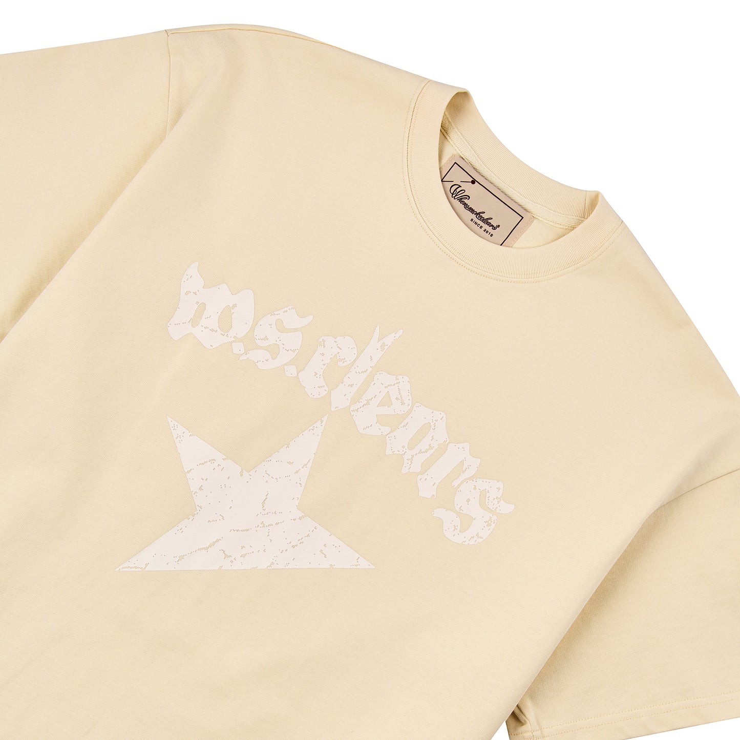 Logo Tee | Creme/White