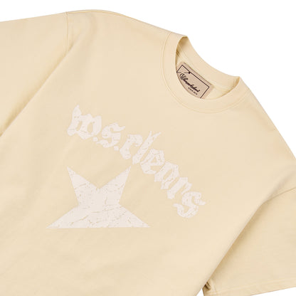 Logo Tee | Creme/White