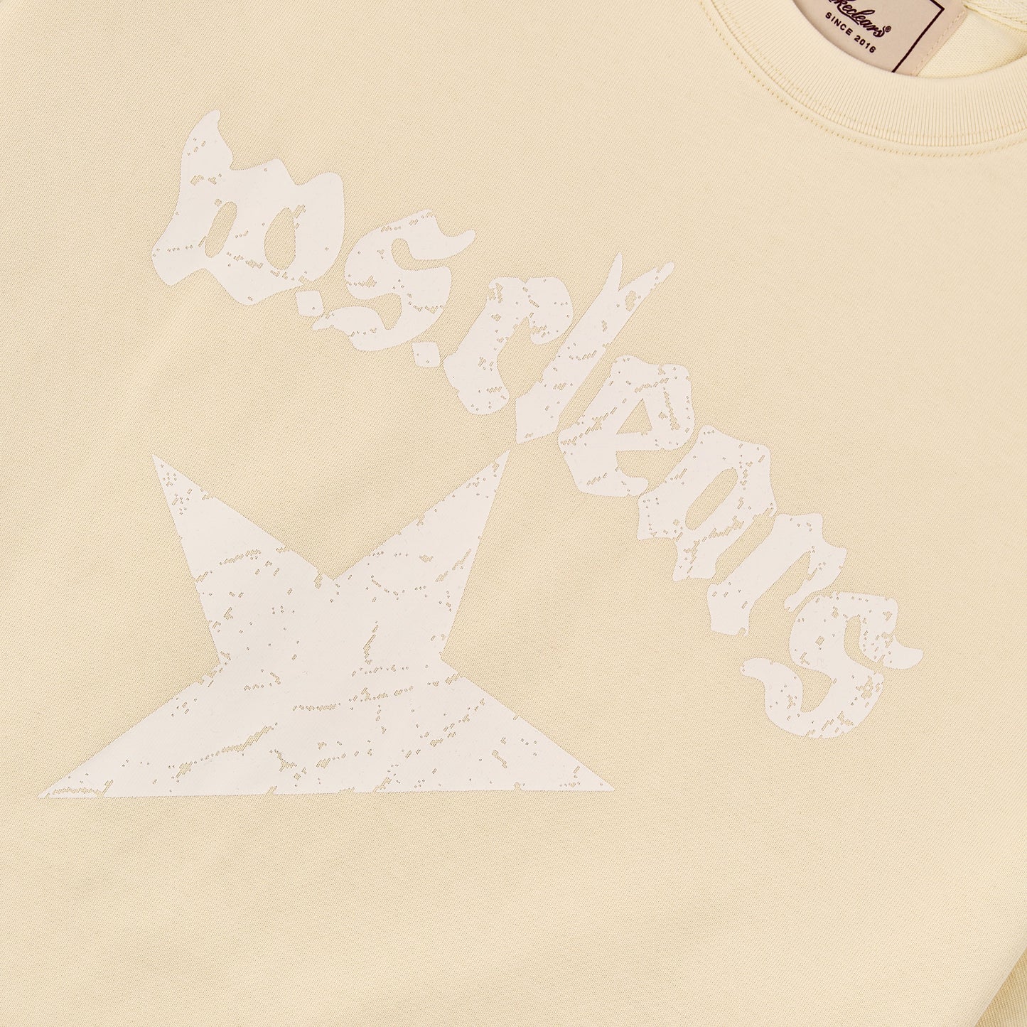 Logo Tee | Creme/White