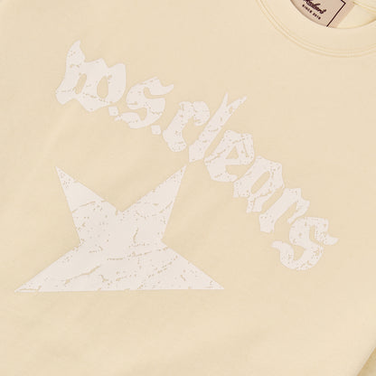 Logo Tee | Creme/White