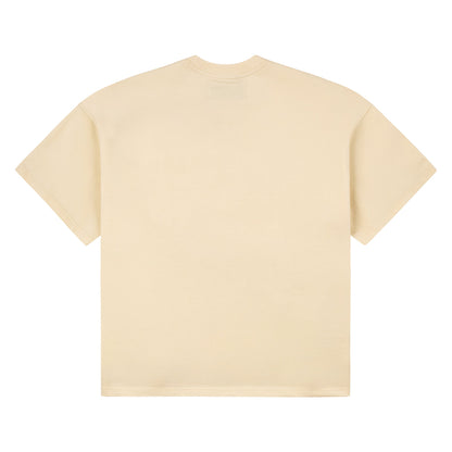 Logo Tee | Creme/White