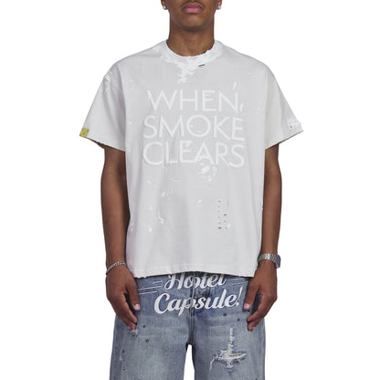 Paint Thrashed Tee | White