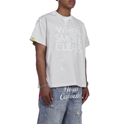 Paint Thrashed Tee | White