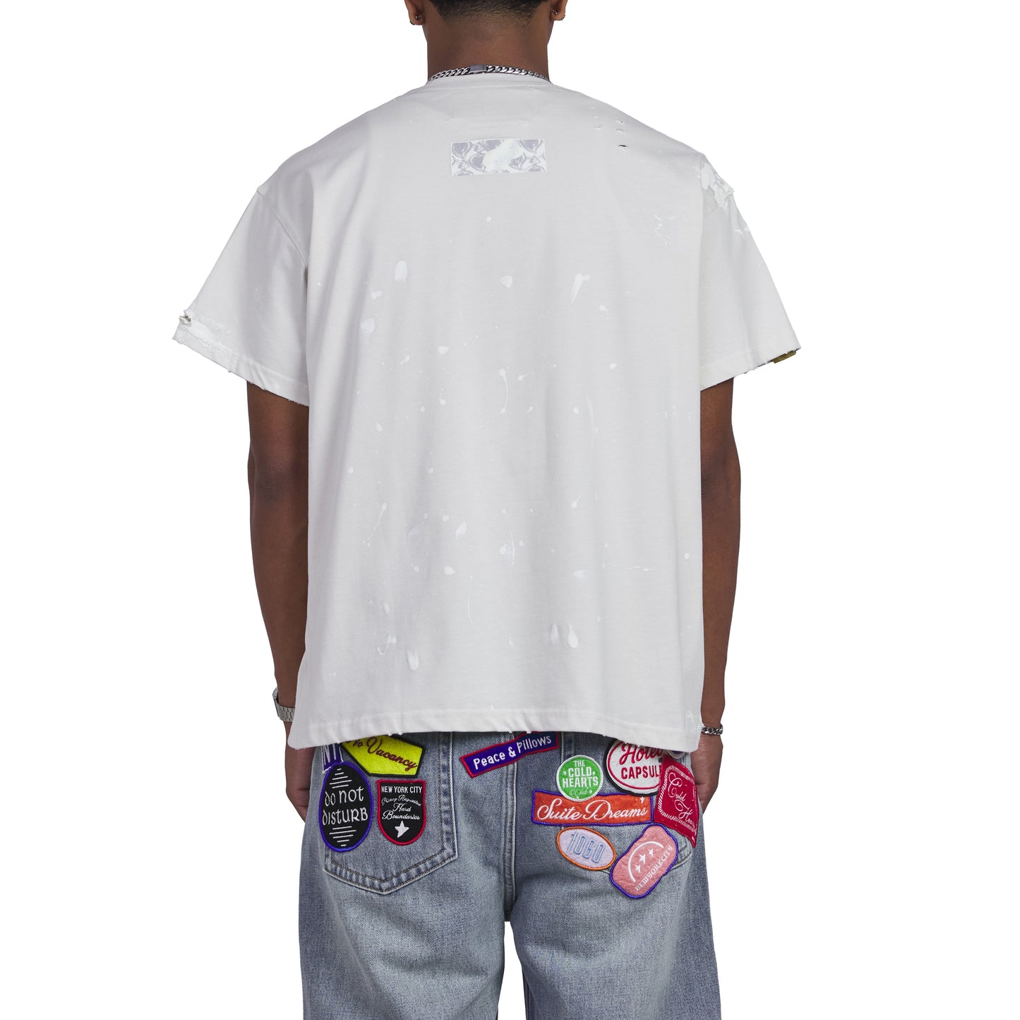 Paint Thrashed Tee | White