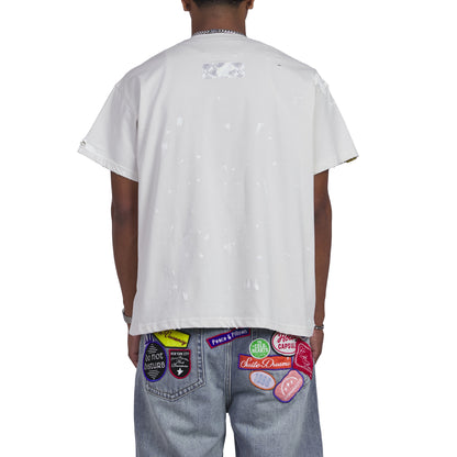 Paint Thrashed Tee | White