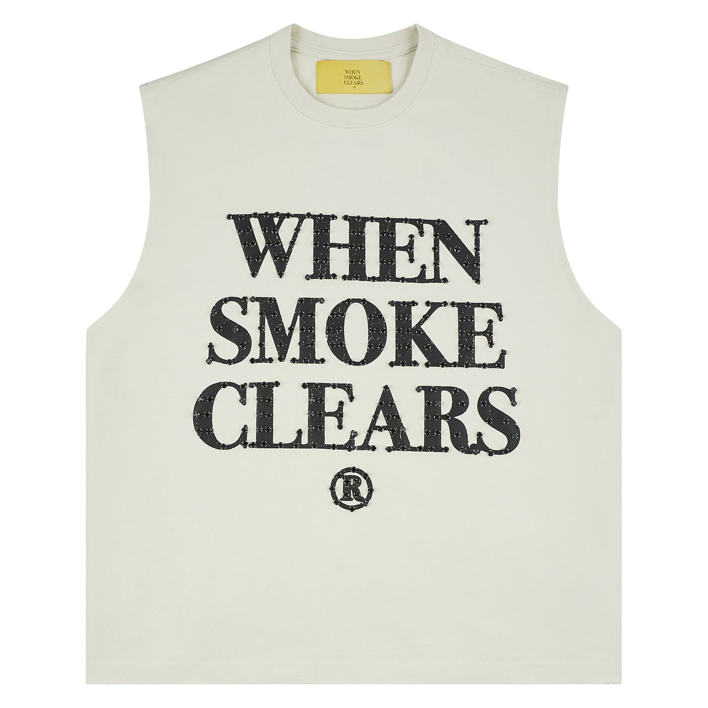 Diamond Sleeveless Tee | Vintage White/Black