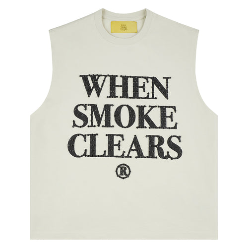 Diamond Sleeveless Tee | Vintage White/Black