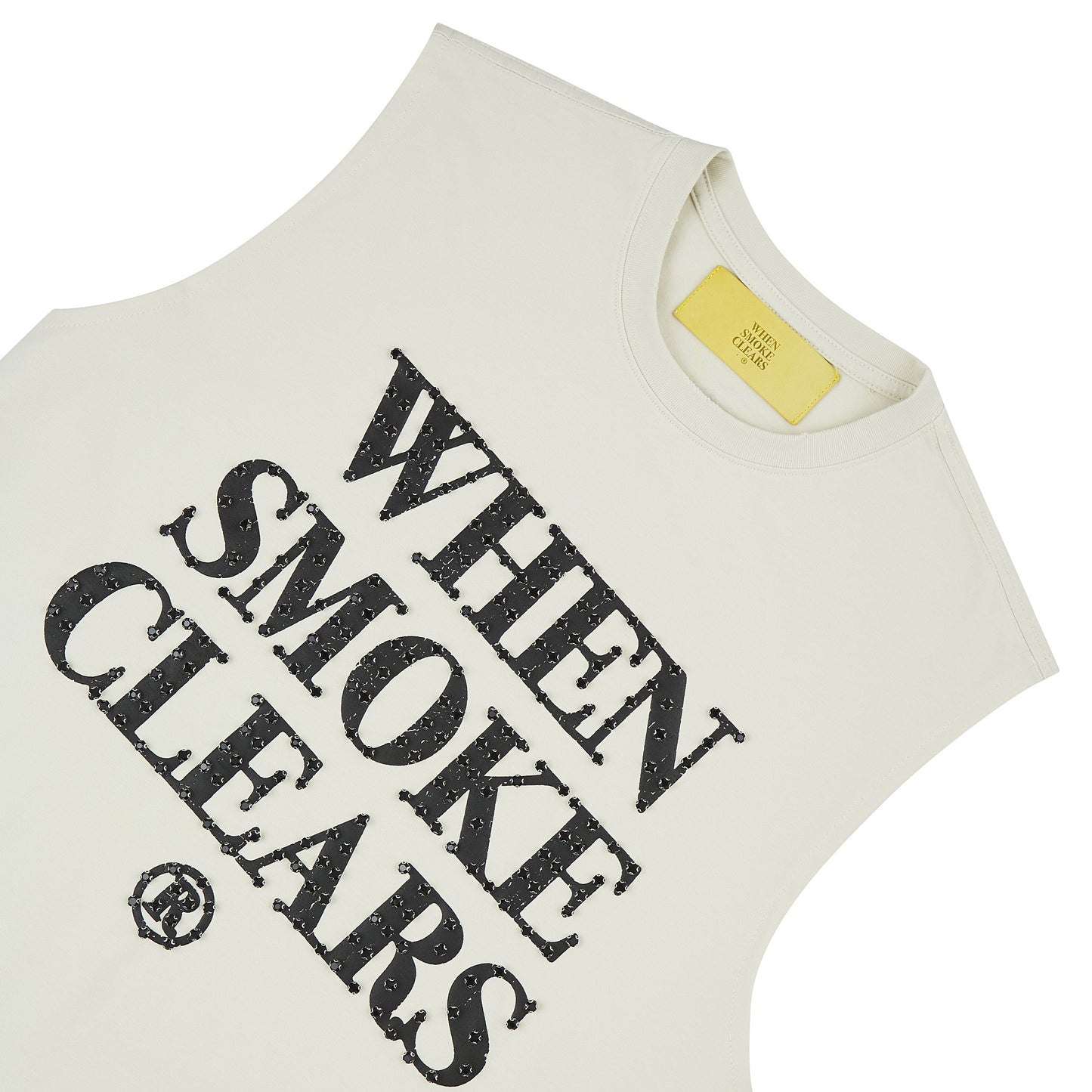 Diamond Sleeveless Tee | Vintage White/Black