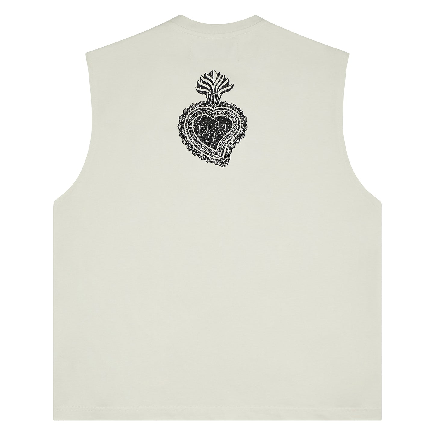 Diamond Sleeveless Tee | Vintage White/Black