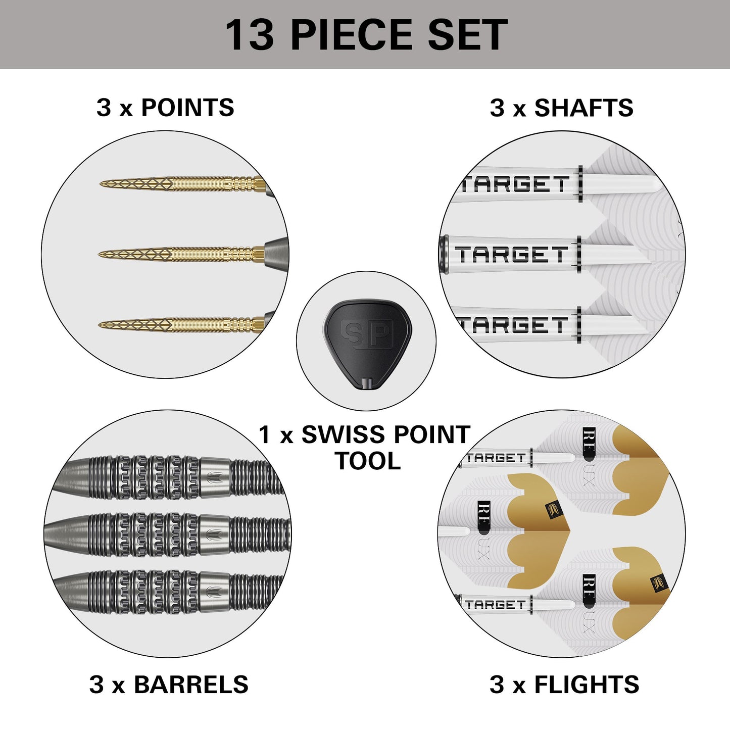 TARGET - 25g - Redux SP 01 - Steel Tip Swiss Point - 90% Tungsten Darts