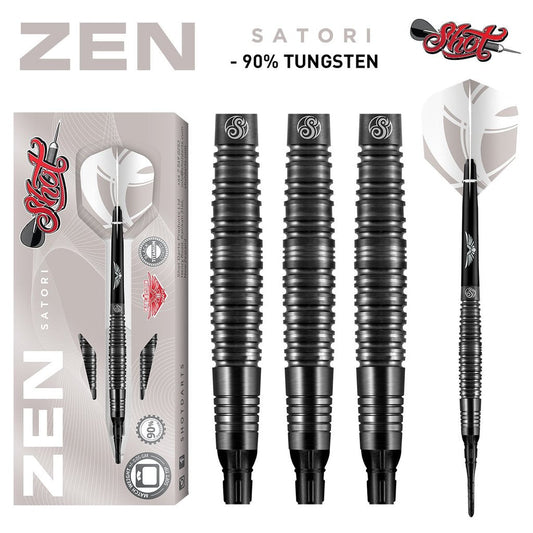 SHOT Zen Satori Soft Tip Dart Set - 90% Tungsten - 18g