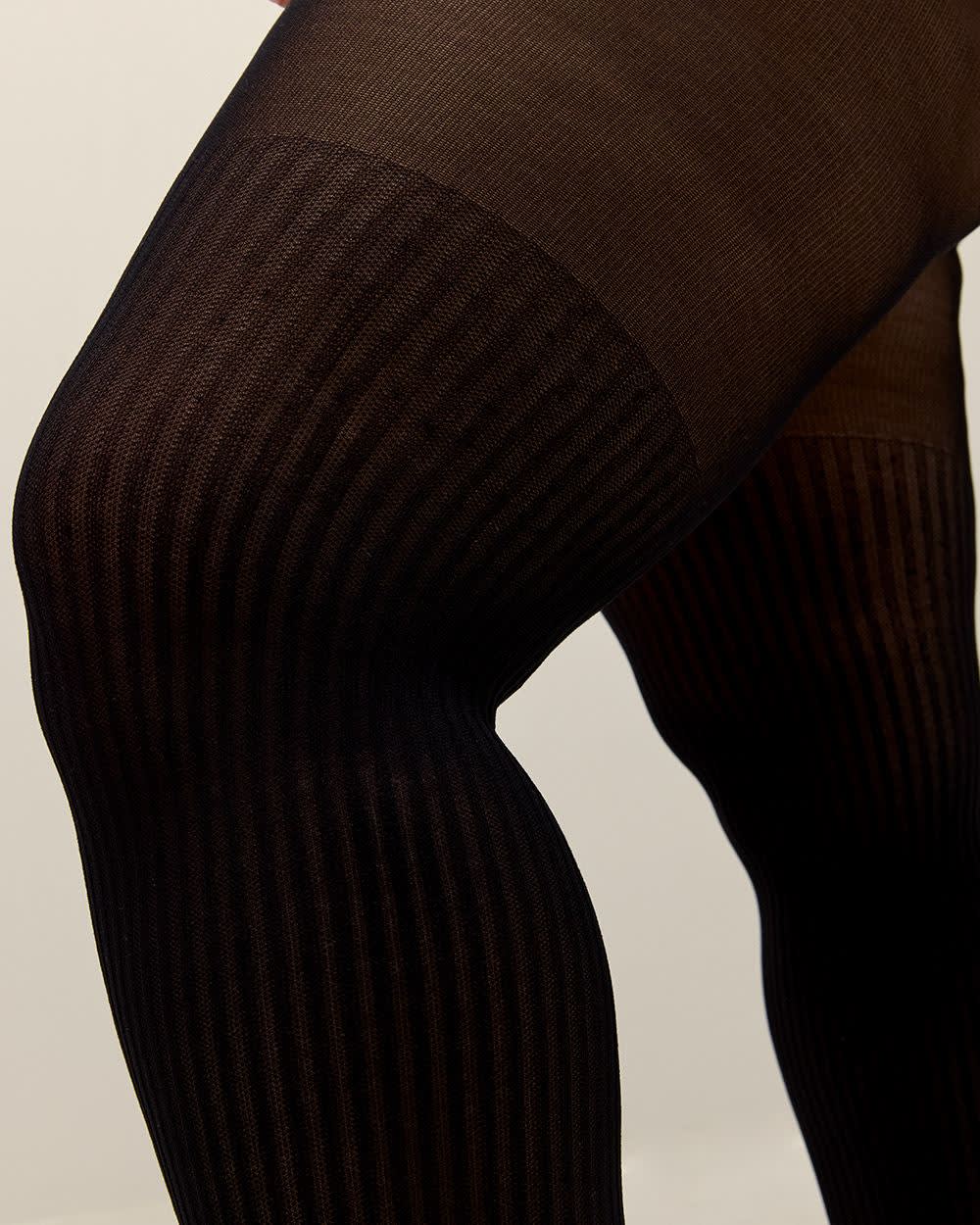 Black Ribbed Tights