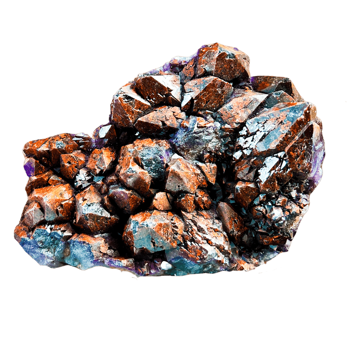 Hematite-Included Amethyst Cluster
