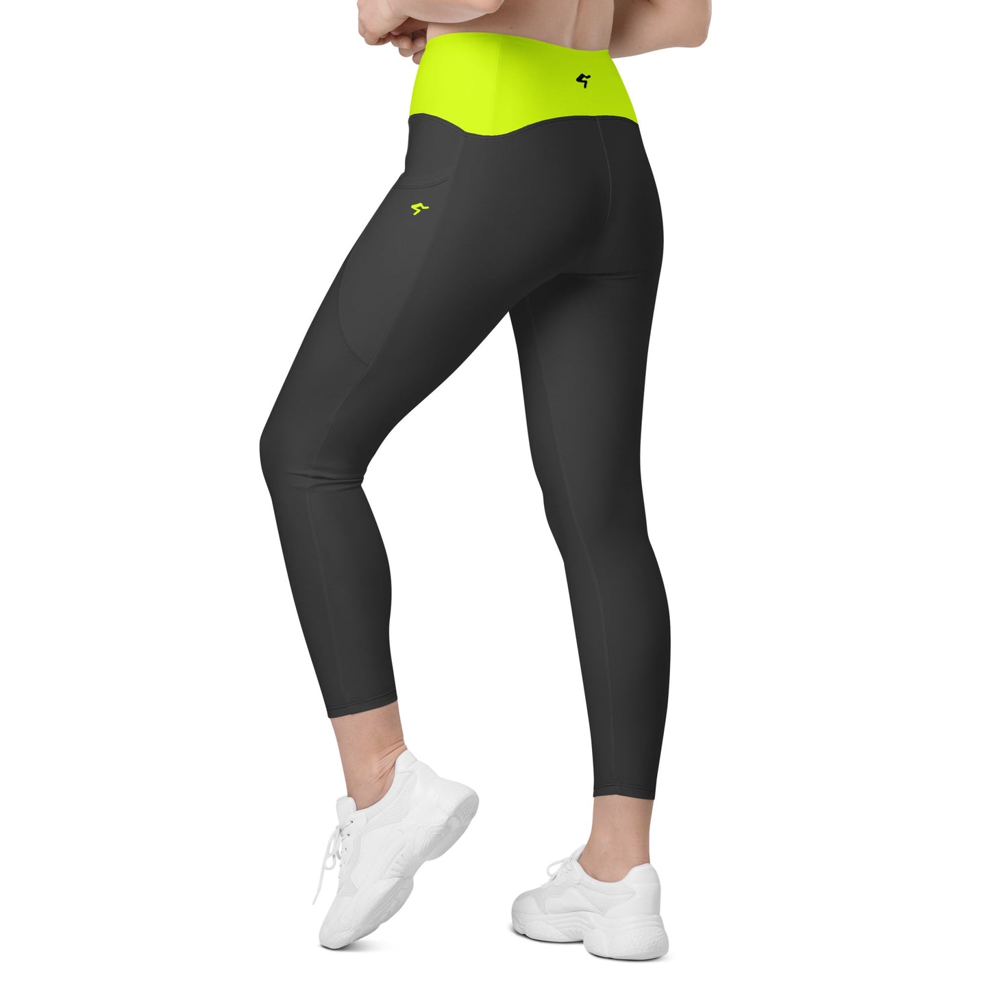 GymBum UK Luminous Surge Leggings with pockets – Summit Yellow