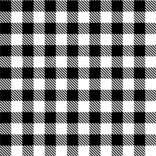 Black & White Buffalo Plaid Patterned Adhesive Vinyl