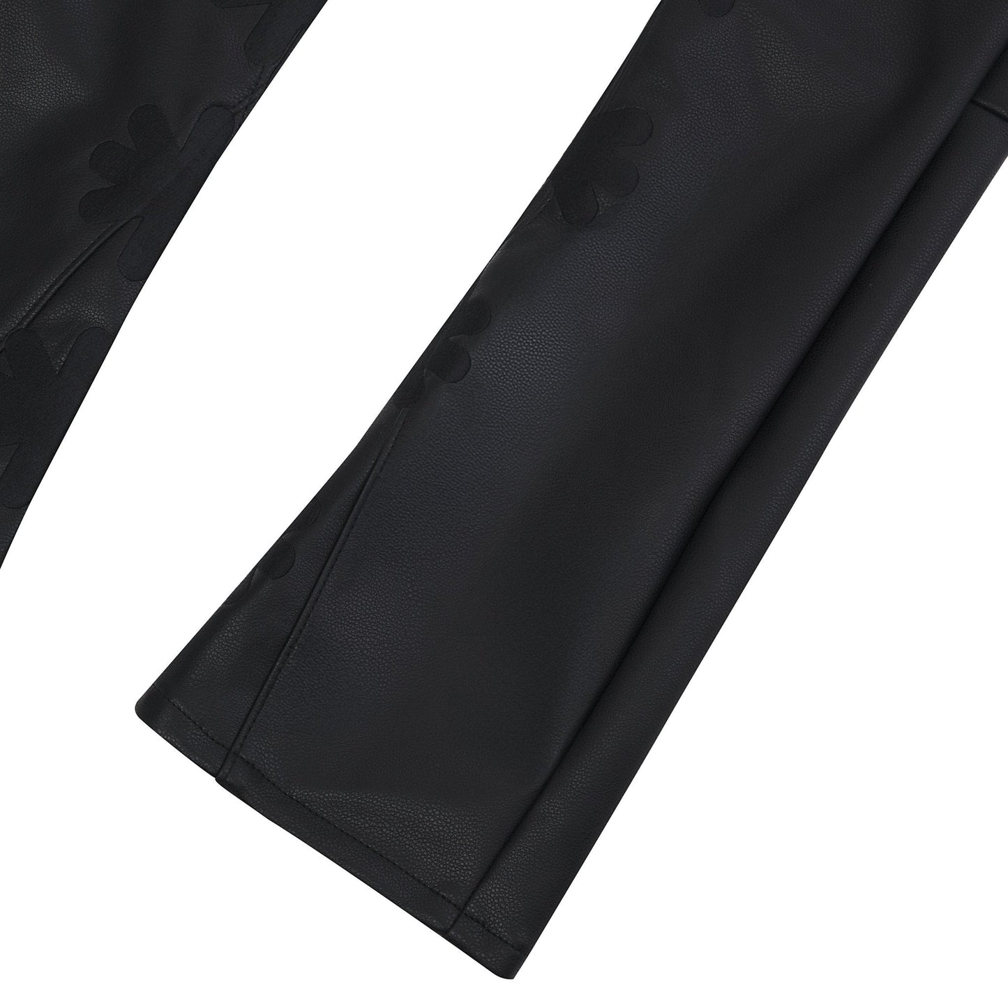 Black on Black Leather Pant