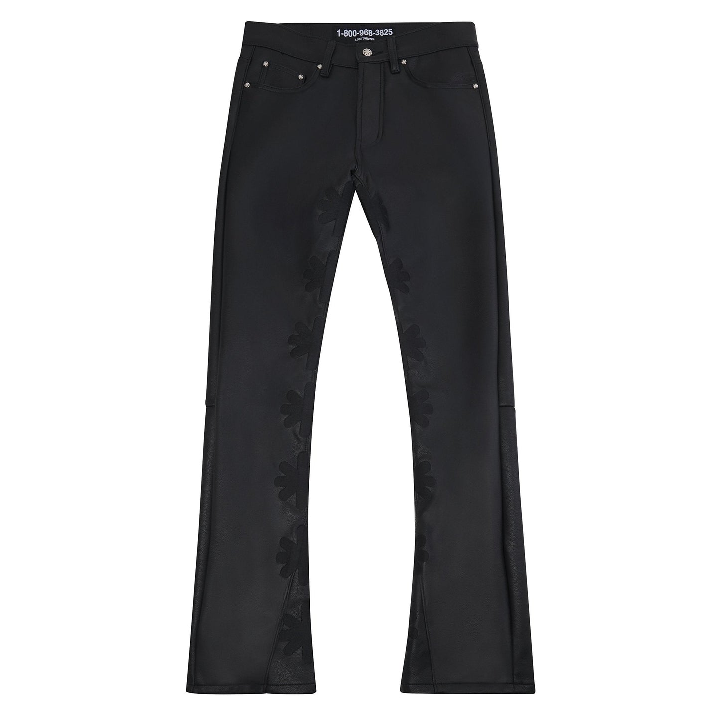 Black on Black Leather Pant