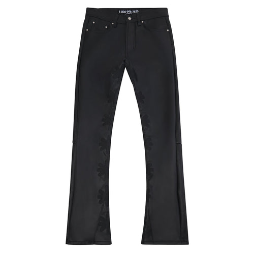 Black on Black Leather Pant