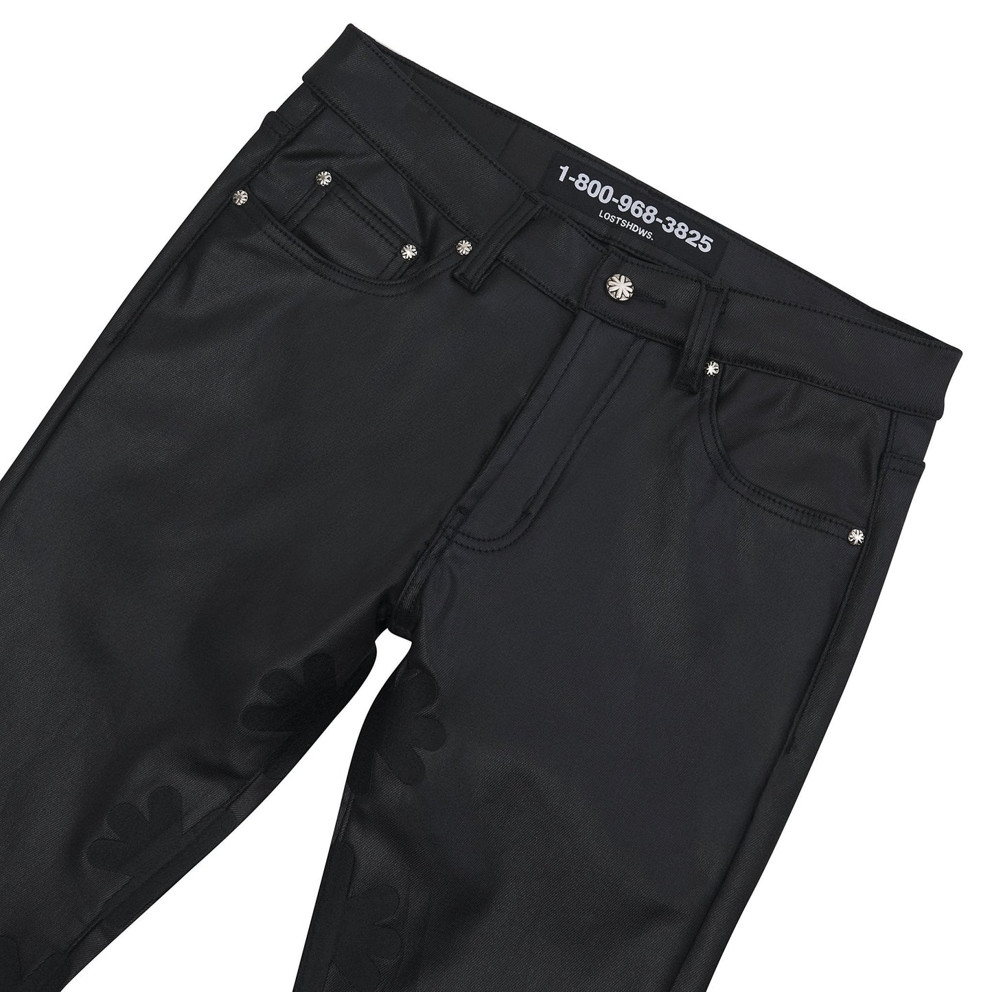 Black on Black Waxed Denim | Black