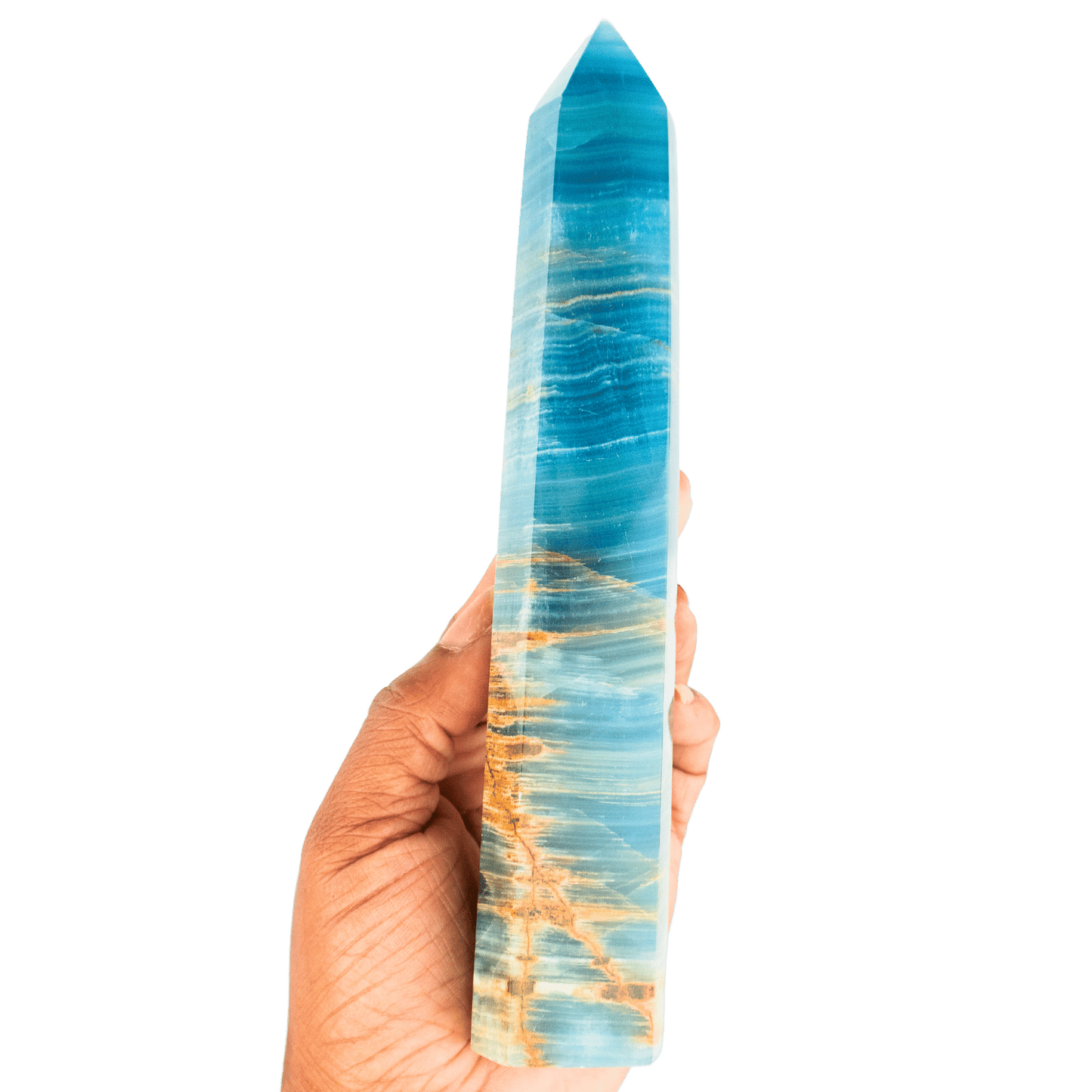 Blue Lemurian Calcite Tower