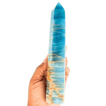 Blue Lemurian Calcite Tower