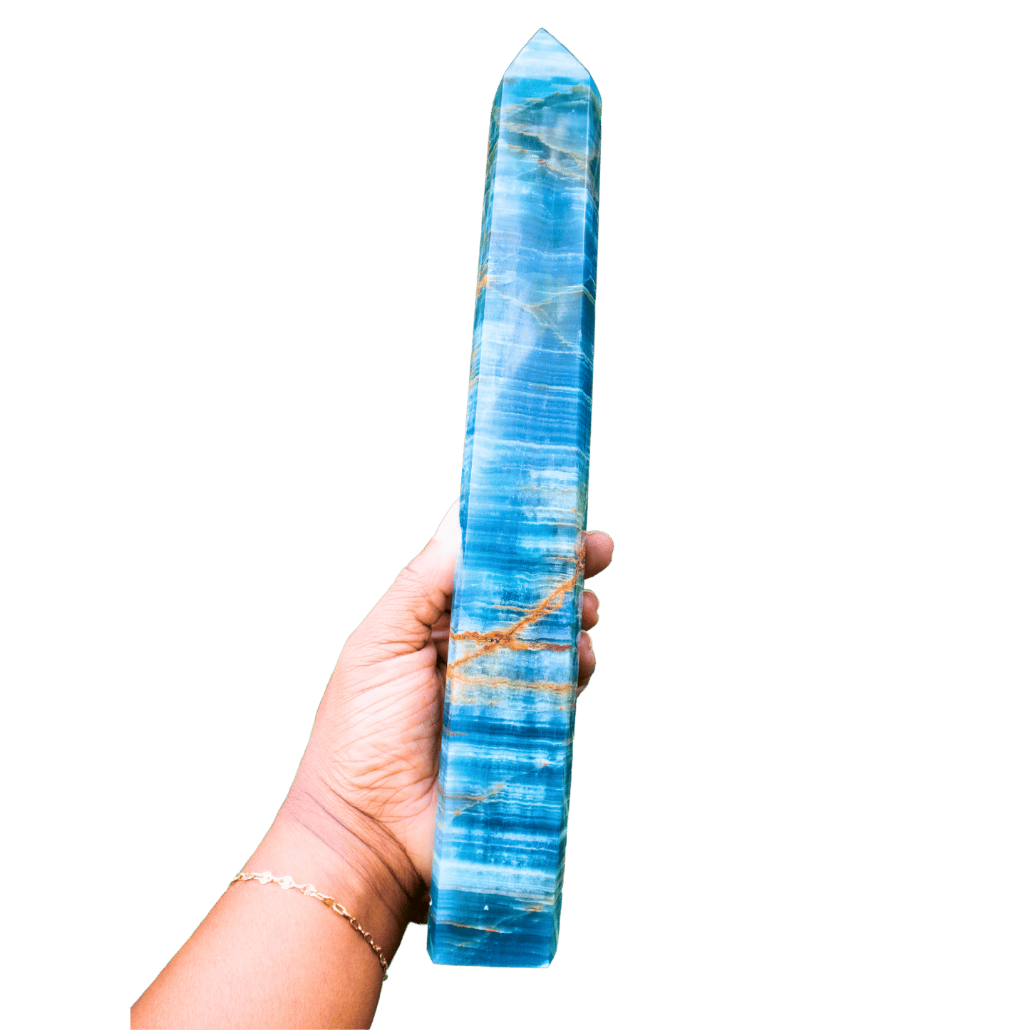 Blue Lemurian Calcite Tower