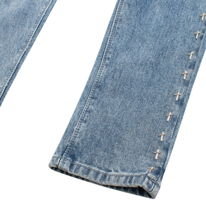 Bryant Dagger Ripped Medium Blue Denim