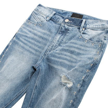 Bryant Dagger Ripped Medium Blue Denim