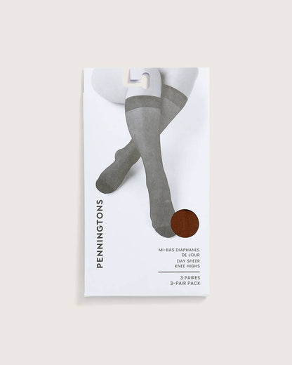 Knee High Nylon Socks, Set of 3