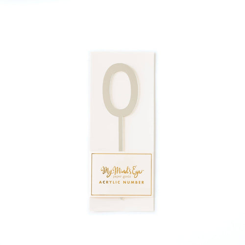 Basic Silver Acrylic Number - 0