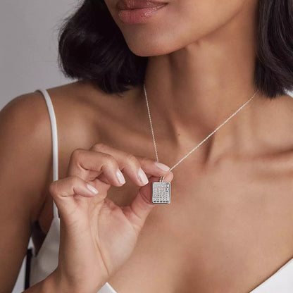Silver Special Date Calendar Necklace