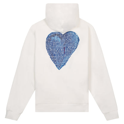 Crossword Heart Hoodie | Stone White