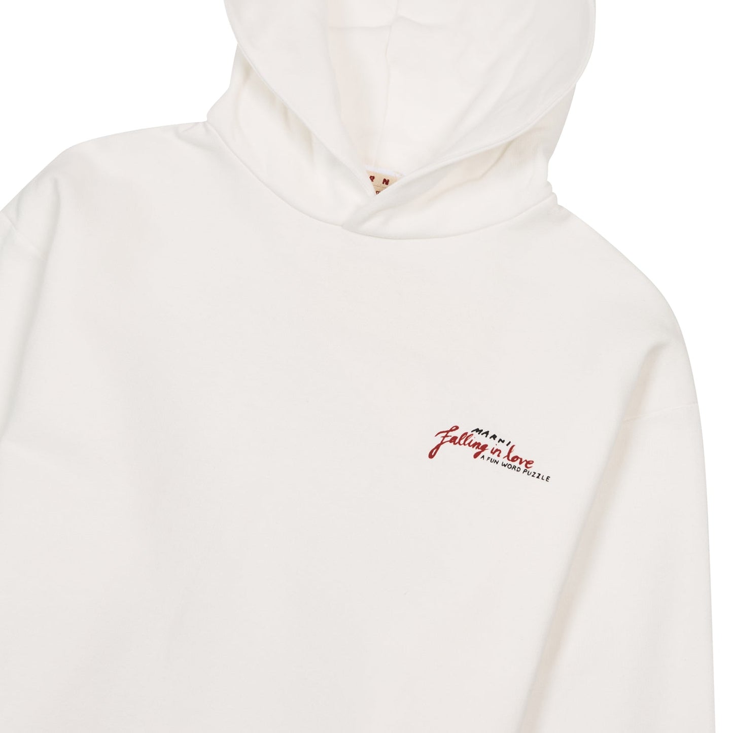 Crossword Heart Hoodie | Stone White